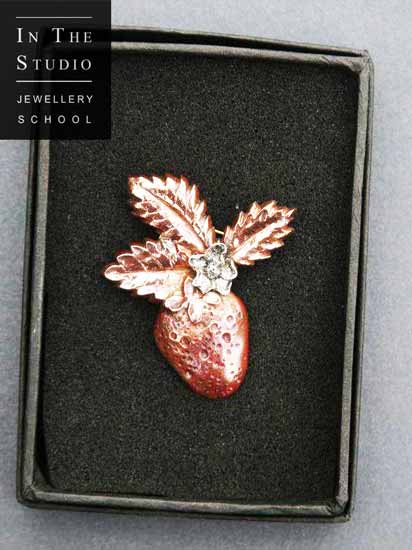 Strawberry-brooch